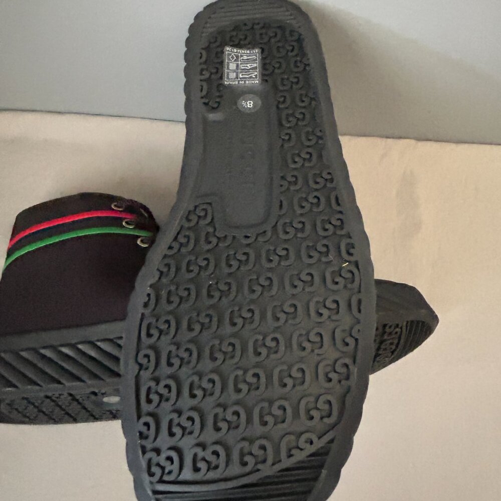 NWT GUCCI authentic Men's Interlocking G high-top sneaker size 8.5 - Picture 10 of 16